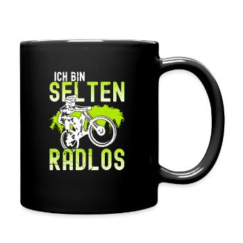 Ich Bin Selten Radlos Mountainbike Downhill Mtb - Tasse einfarbig - Schwarz - Rechts