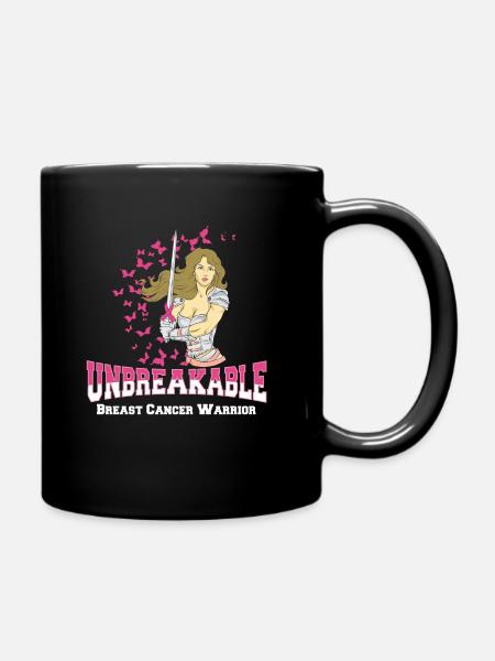 Brustkrebs Kämpferin - Chemotherapie Chemo Krebs - Tasse einfarbig - Schwarz