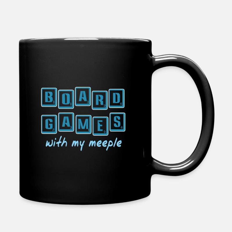 Brettspiele mit meinem Pöppel - Tasse einfarbig - Schwarz