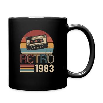Retro Vintage 1983 Born Birthday Vintage - Full Colour Mug - black - Right