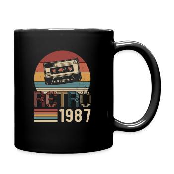 Retro Jahrgang 1987 Geboren Geburtstag Vintage - Tasse einfarbig - Schwarz - Rechts