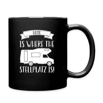 La maison est l’endroit où l’emplacement est camping camping-car - Mug uni - noir - Droite