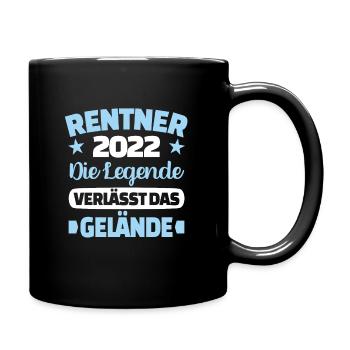 Rentner 2022 Die Legende verlässt das Gelände - Tasse einfarbig - Schwarz - Rechts