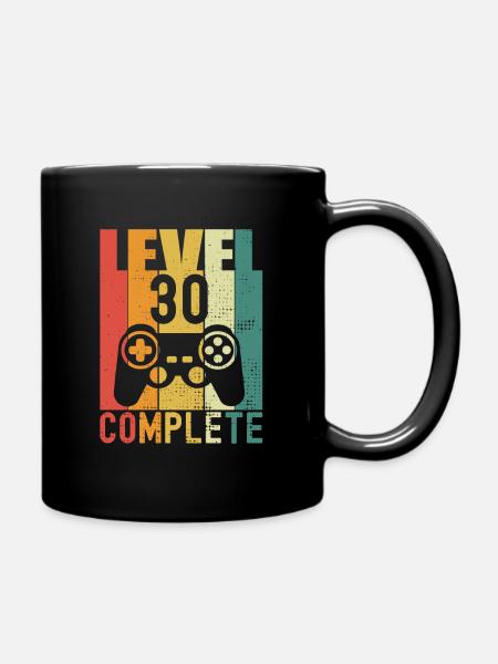 Gamer Birthday Gift 30th Birthday Gaming - Full Colour Mug - black