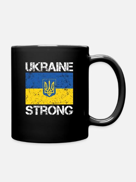 Ukraine Strong - Full Colour Mug - black
