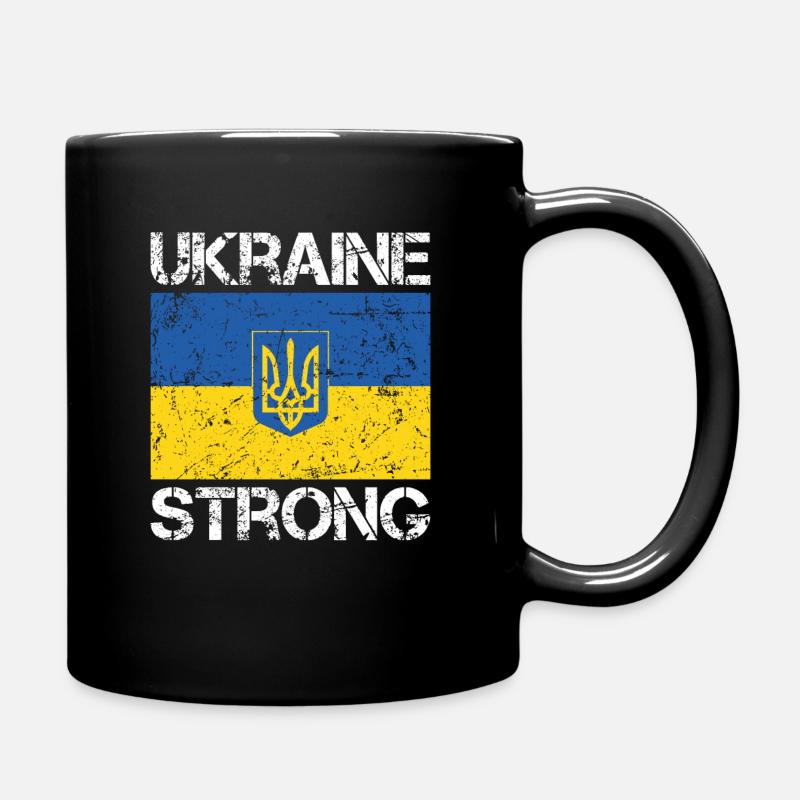 Ukraine stark - Tasse einfarbig - Schwarz