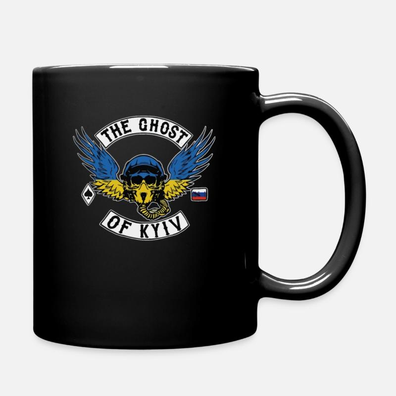 Fantôme de Kiev Drapeau ukrainien Ukraine Fort - Mug uni - noir