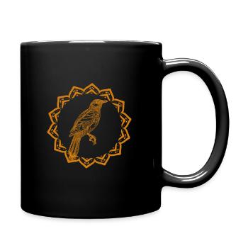 Vogel - Fliegen - Naturschutz Tierfreund - Tasse einfarbig - Schwarz - Rechts