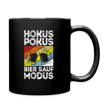 Hokus Pokus Bier Sauf Modus Geschenk Malle Party B - Tasse einfarbig - Schwarz - Rechts