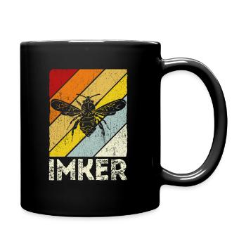 Imker Retro Bienenzüchter Vintage Bienen Honig Bie - Tasse einfarbig - Schwarz - Rechts