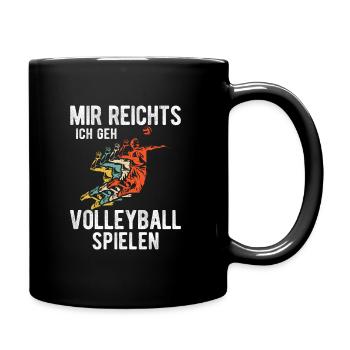 Tennis Court Tennis spielen Tennis Spieler Geschen - Tasse einfarbig - Schwarz - Rechts