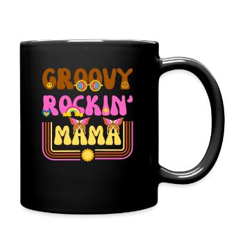 GROOVY ROCKING MAMA 70s - Mug uni - noir - Droite