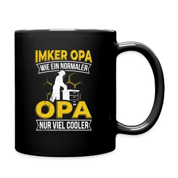 Bienen Imker Opa, wie ein normaler Opa nur viel co - Tasse einfarbig - Schwarz - Rechts