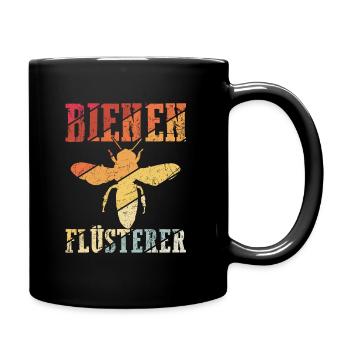 Bienen Flüsterer - Imker Biene Imkerei - Tasse einfarbig - Schwarz - Rechts