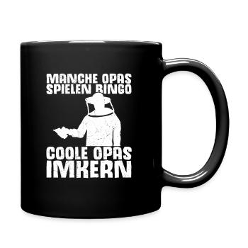Imker Großvater Manche Opas spielen Bingo coole Op - Tasse einfarbig - Schwarz - Rechts