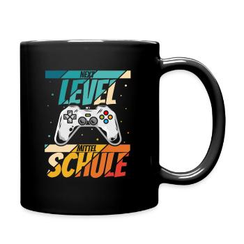Grundschule geschafft neues Abenteuer weiterführen - Tasse einfarbig - Schwarz - Rechts