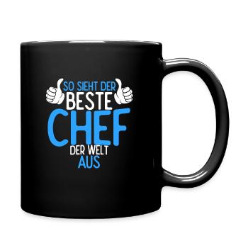So Sieht Der Beste Chef Der Welt Aus Hübscher Boss - Tasse einfarbig - Schwarz - Rechts