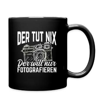 Kamera Fotokamera Kamera Spruch Geschenk Fotografi - Tasse einfarbig - Schwarz - Rechts