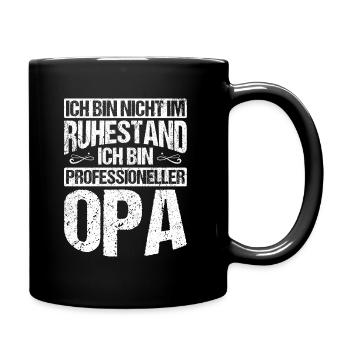 Ich bin nicht im Ruhestand ich bin professioneller - Tasse einfarbig - Schwarz - Rechts