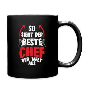 So Sieht Der Beste Chef Der Welt Aus Hübscher Boss - Tasse einfarbig - Schwarz - Rechts