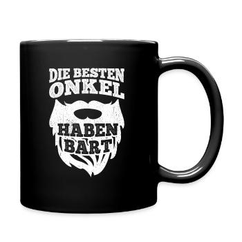 Bester Onkel Bart Bart Patenonkel Geschenk Vaterta - Tasse einfarbig - Schwarz - Rechts