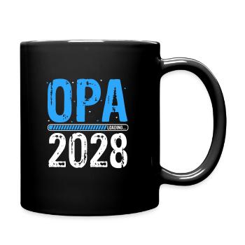 Opa Loading 2028 Babyankündigung Geburt Babygesche - Tasse einfarbig - Schwarz - Rechts