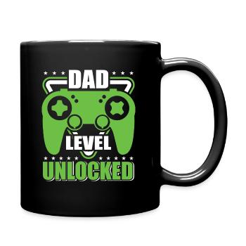 Gaming Gamer Papa Dad Level Unlocked Gift Idea - Mug uni - noir - Droite