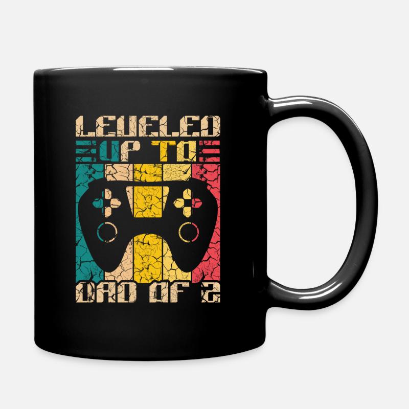 Le joueur de jeu Papa père a atteint le niveau de papa de 2 - Mug uni - noir