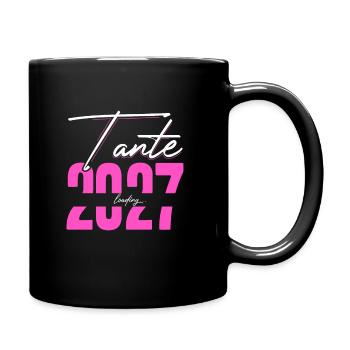 Tante Loading 2027 Babyankündigung Geburt Babygesc - Tasse einfarbig - Schwarz - Rechts