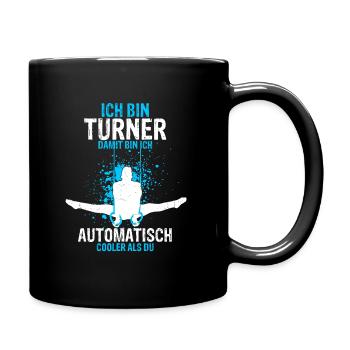 Turnen Gymnsatik Turntrainer Sportverein Sport Tur - Tasse einfarbig - Schwarz - Rechts