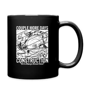 Construction Construction Site Construction Worker Building Family Roof - Full Colour Mug - black - Right