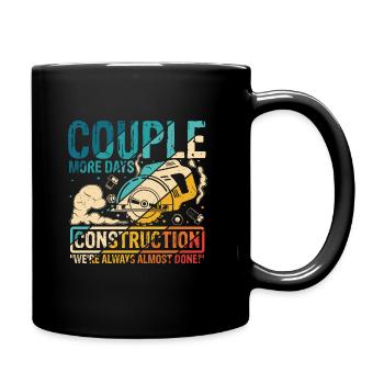 Construction Construction Site Construction Worker Building Family Roof - Full Colour Mug - black - Right