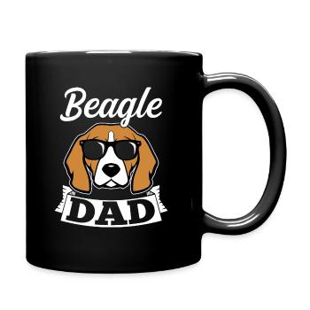 Beagle Dad Dog Dad Dad Dad Dog Dad Dad - Full Colour Mug - black - Right