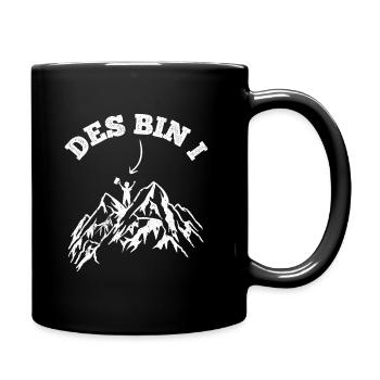 Des Bin I Bier Bergsteiger Klettern Natur Alpen Bi - Tasse einfarbig - Schwarz - Rechts