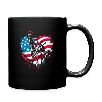Heart for New York America - Full Colour Mug - black - Right