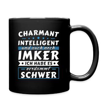 Charmant und intelligent - Imker Edition - Tasse einfarbig - Schwarz - Rechts