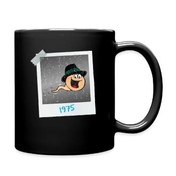 1975 - ein Foto von mir bei der Zeugung - Tasse einfarbig - Schwarz - Rechts
