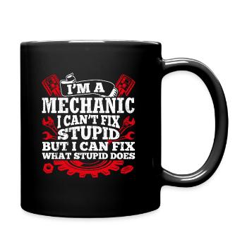Ich bin ein Mechaniker, ich kann dummes Tuning nic - Tasse einfarbig - Schwarz - Rechts
