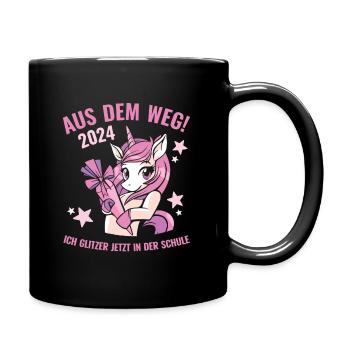 Écolier 2024 Licorne à l’écart ! Scolarisation - Mug uni - noir - Droite