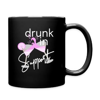 Ivre en soutien pour les arrière-plans sombres - Mug uni - noir - Droite