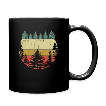 Forest Hiking Mountains Nature - Full Colour Mug - black - Right
