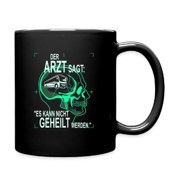 Der Arzt sagt - Busfahrer - Tasse einfarbig - Schwarz - Rechts