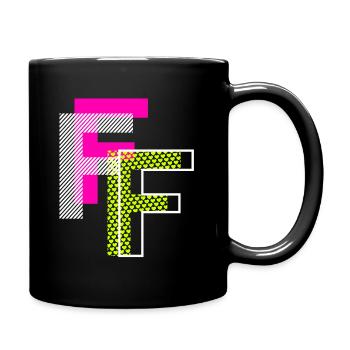 F Letter - Full Colour Mug - black - Right