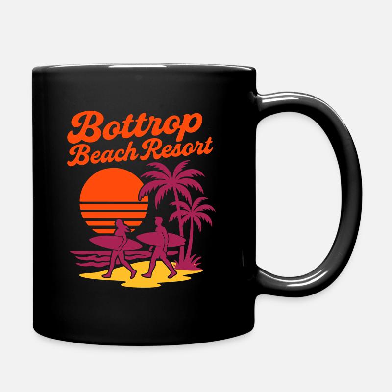 Bottrop Beach Resort – Retro Surf Vibes aus’m Pott - Tasse einfarbig - Schwarz