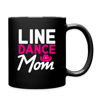 Line Dance Mom Linedance Mommy Geschenk - Tasse einfarbig - Schwarz - Rechts