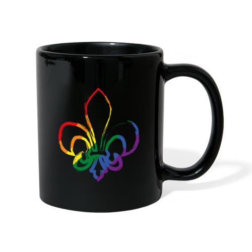 Pinselstrich Lilie Regebogenfahne - Tasse einfarbig
