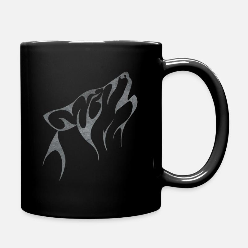loup - Mug uni - noir