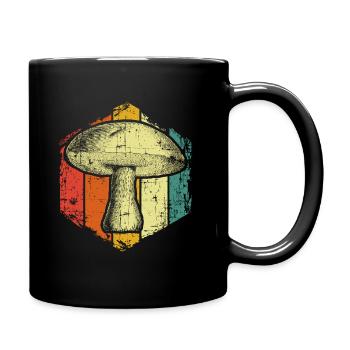 Zauberpilze Drogen - Tasse einfarbig - Schwarz - Rechts