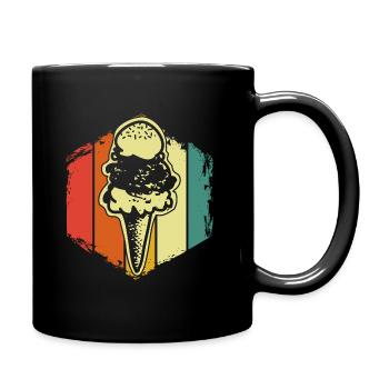 Eis - Tasse einfarbig - Schwarz - Rechts