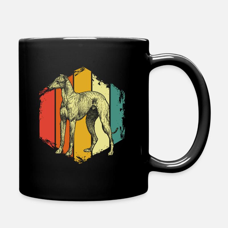 greyhound - Full Colour Mug - black